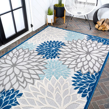 Minori Floral High-low Area Rug
